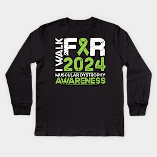 Muscular Dystrophy Awareness 2024 Walk Kids Long Sleeve T-Shirt